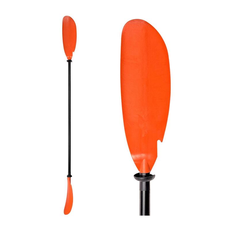 Remo o pala de aluminio 220 cm para kayak. 1 pieza. Asimétrica 50º