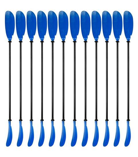 Lot 12 pagaies kayak aluminium 220 cm bleues – location et clubs nautiques
