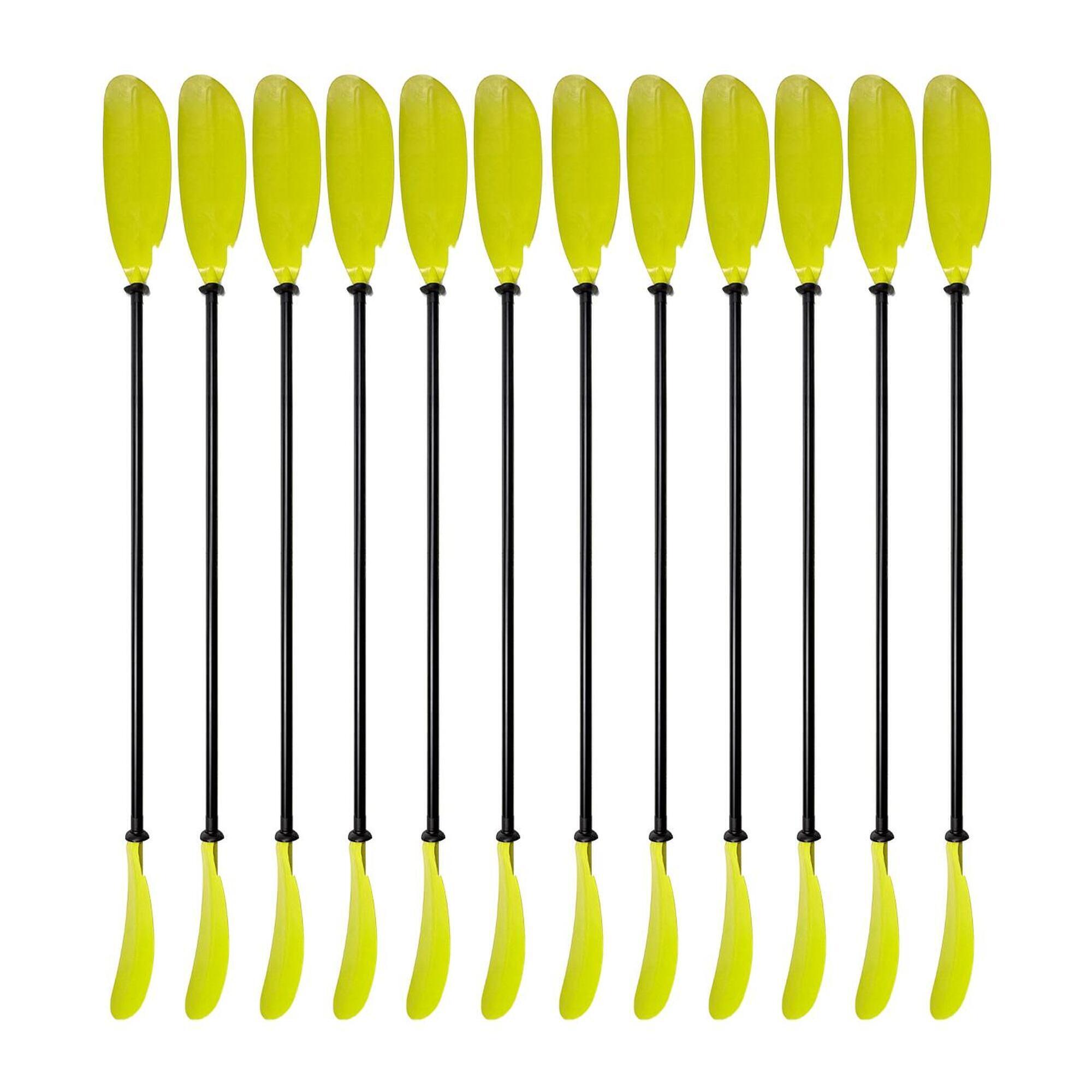 KOL OUTDOOR Pack 12 remos de Kayak para empresas. 1 peça de 220 cm. assimétrico 50º