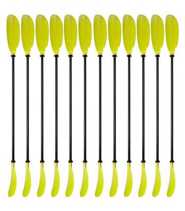 Lot 12 pagaies kayak aluminium 220 cm orange – location et clubs nautiques