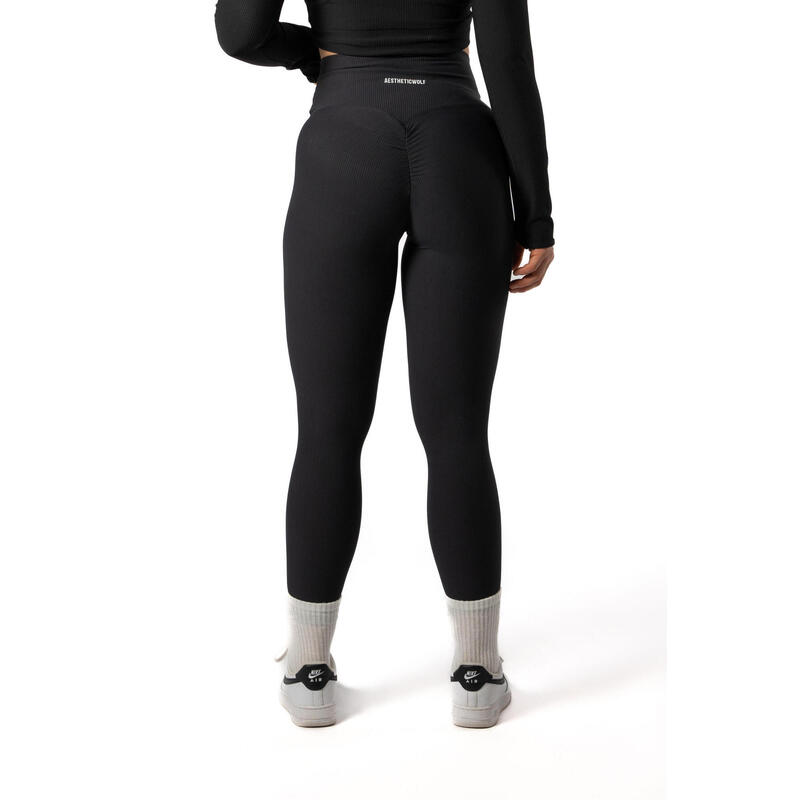 Leggings push up Q-Skin de corrida técnicos de mulher preto R