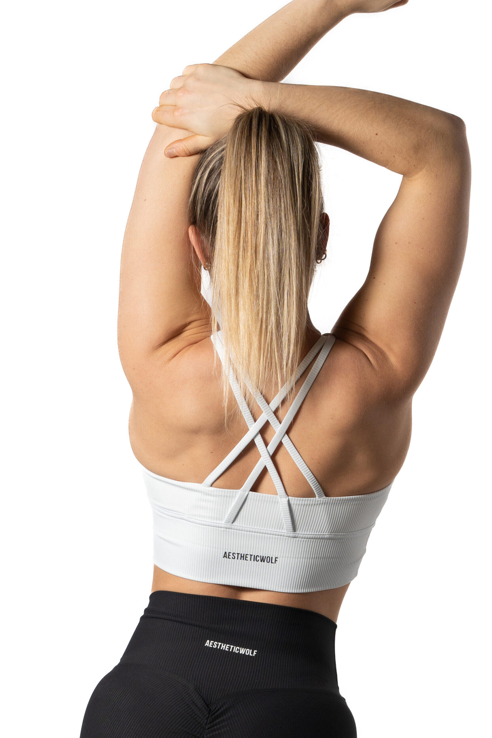 Soutien Desportivo Com Nervuras v2 Fitness Branco 2/5