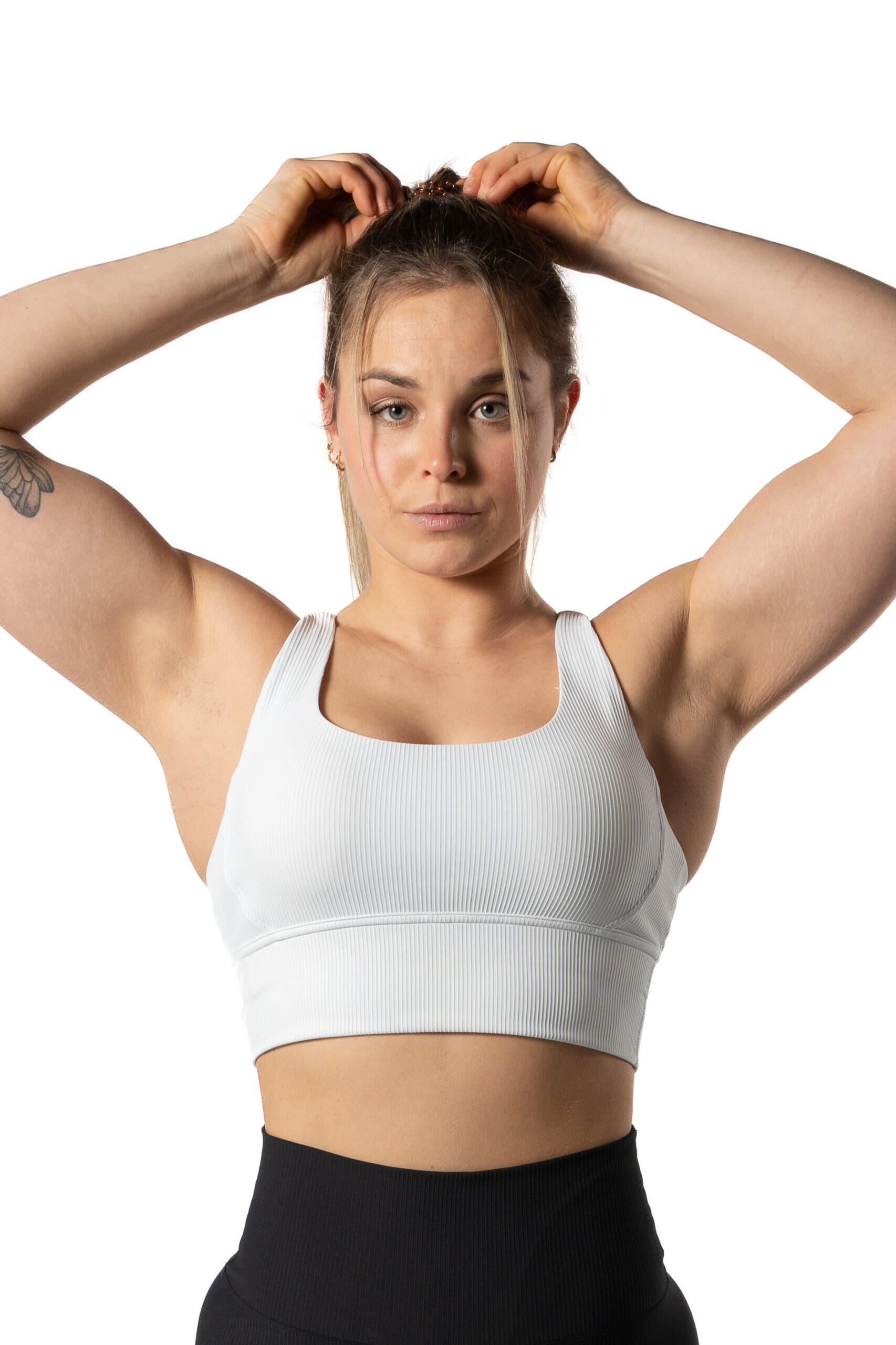Soutien Desportivo Com Nervuras v2 Fitness Branco 4/5