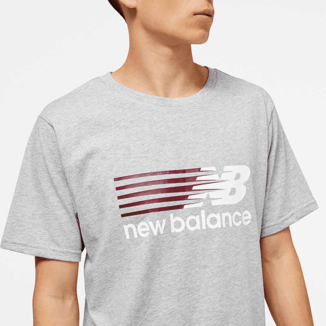 New Balance Core Plus Graphic T-shirt Grijs voor Heren 4/4