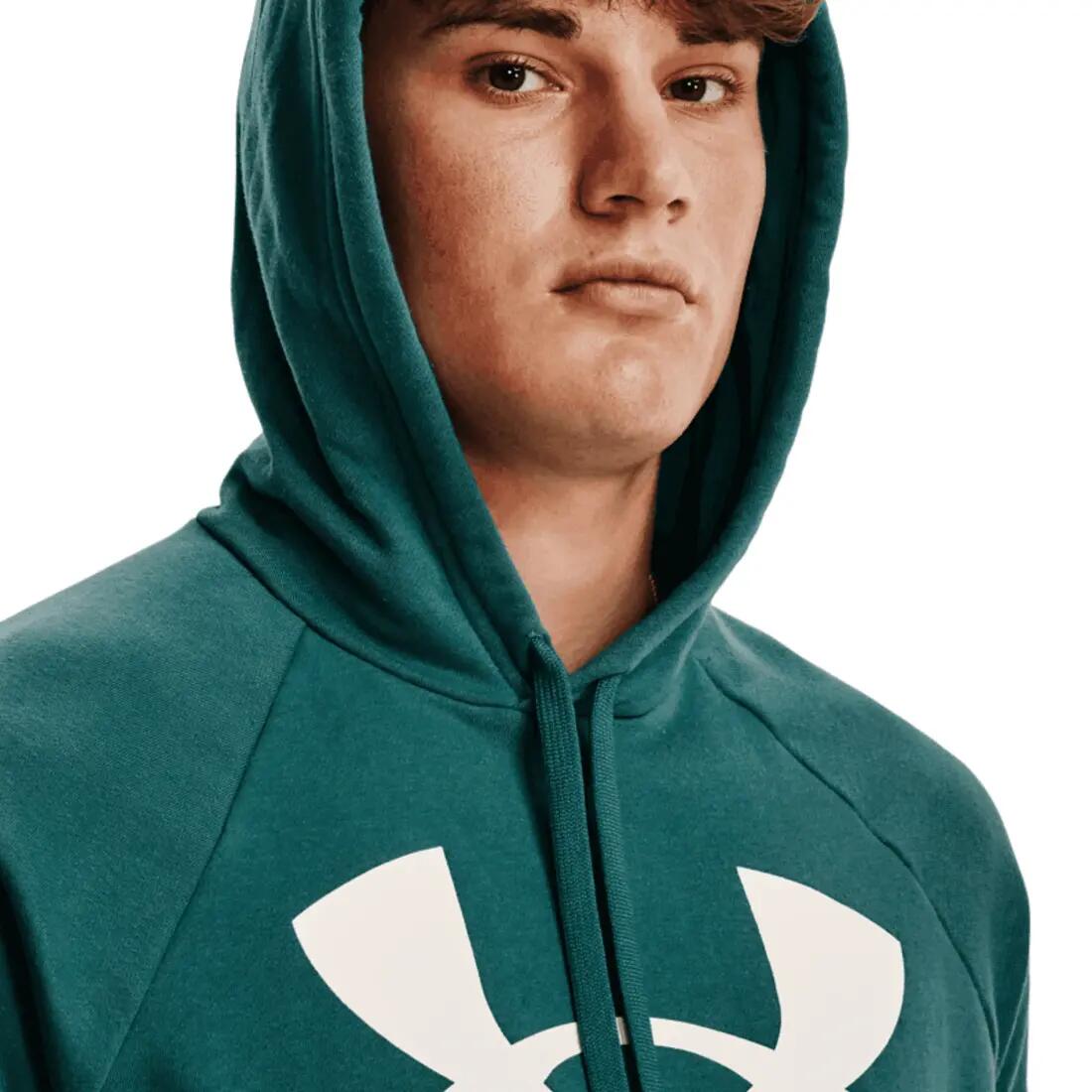 Sweat à capuche Turquoise Homme Under Armour Rival Fleece 4/4