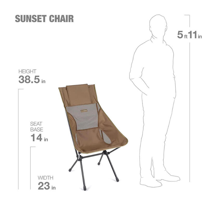 Sunset Foldable Camping Chair - Brown