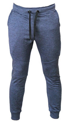 Joggingbroek kids/volwassenen navy blauw slimfit polyester fitness en hardlopen