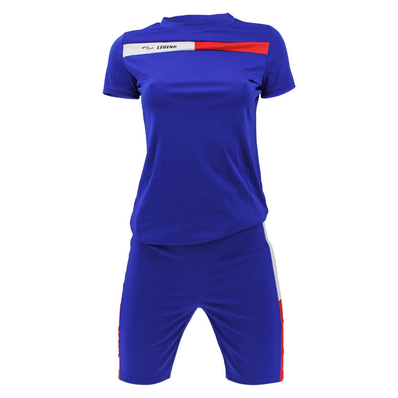 Legend Allround Dames Sportshirt met Sport Short Blue Fitness en Hardlopen