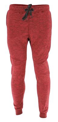 Joggingbroek kids/volwassenen rood slimfit polyester fitness en hardlopen
