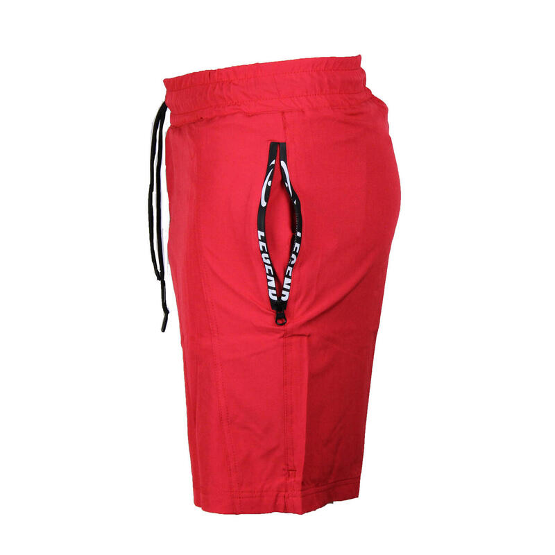Short avec poches zippées Enfants/Adultes Rouge Polyester