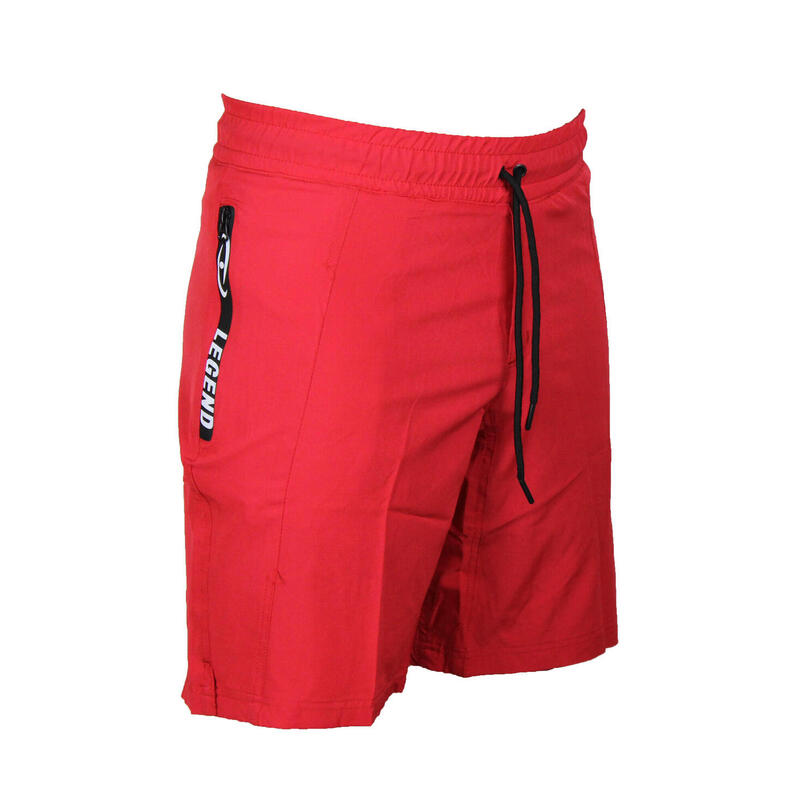 Short avec poches zippées Enfants/Adultes Rouge Polyester