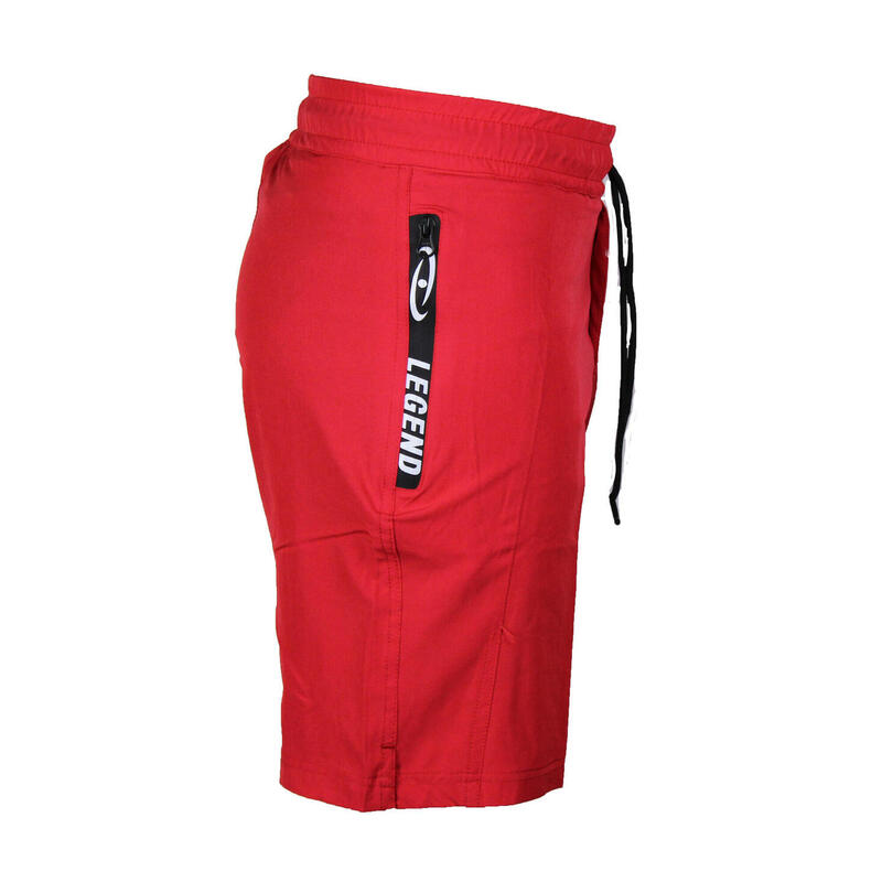 Short avec poches zippées Enfants/Adultes Rouge Polyester
