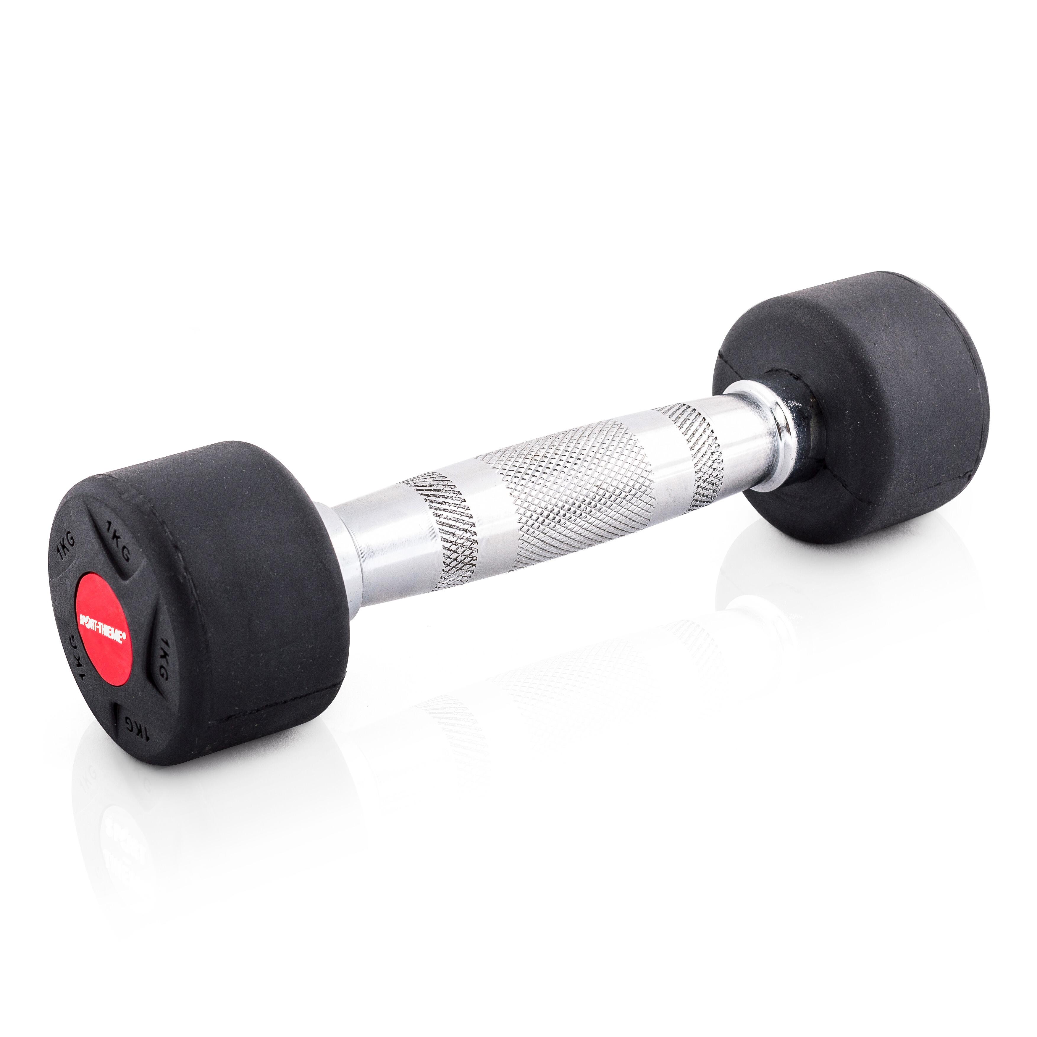 Sport-Thieme "Rubber" compact dumbbell, 22.5 kg