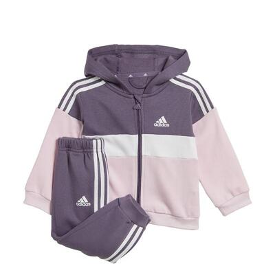Tiberio 3-stripes colorblock fleece trainingspak kids