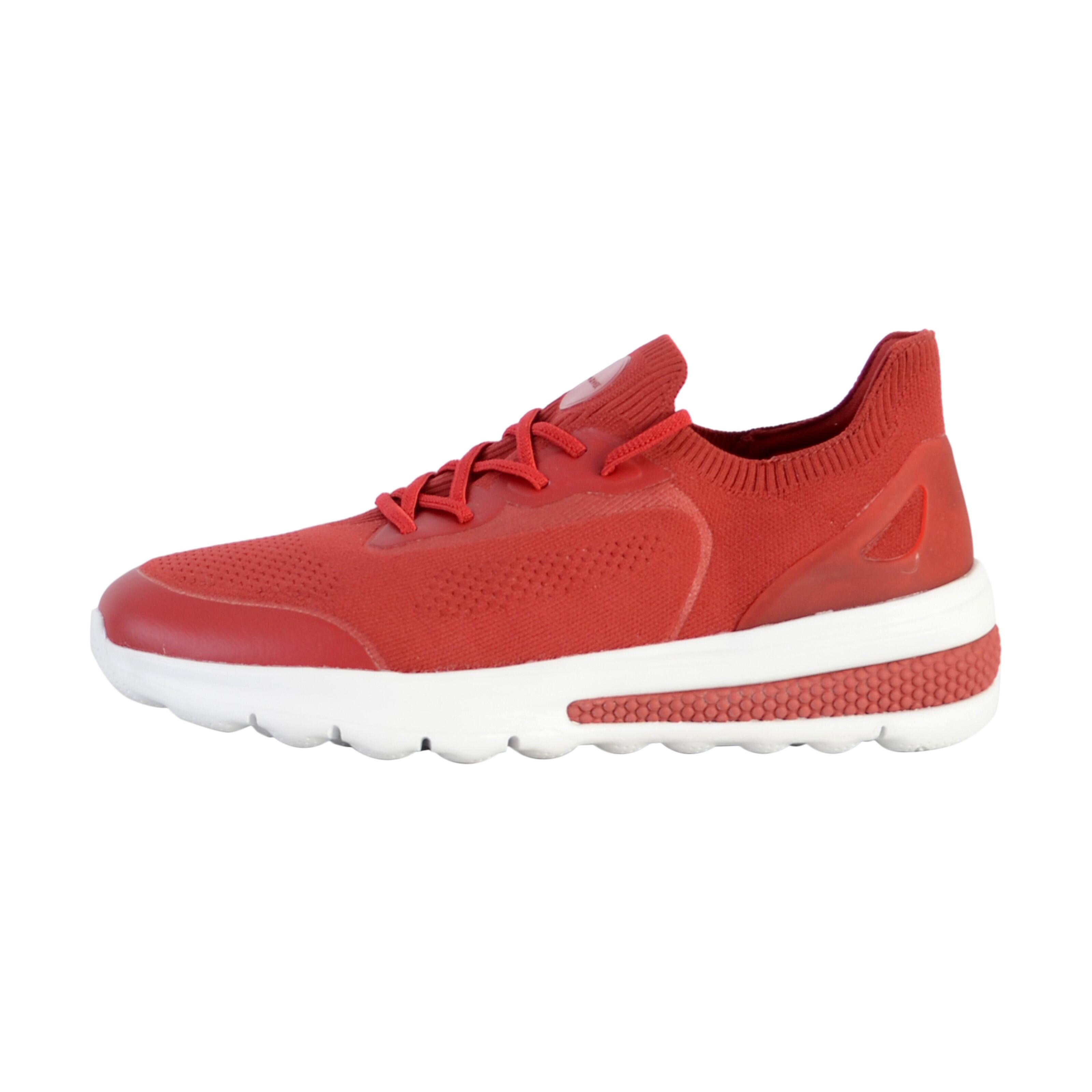Geox - Basket À Lacets Geox Spherica Actif - Homme - Baskets - Rouge - 44 - Decathlon