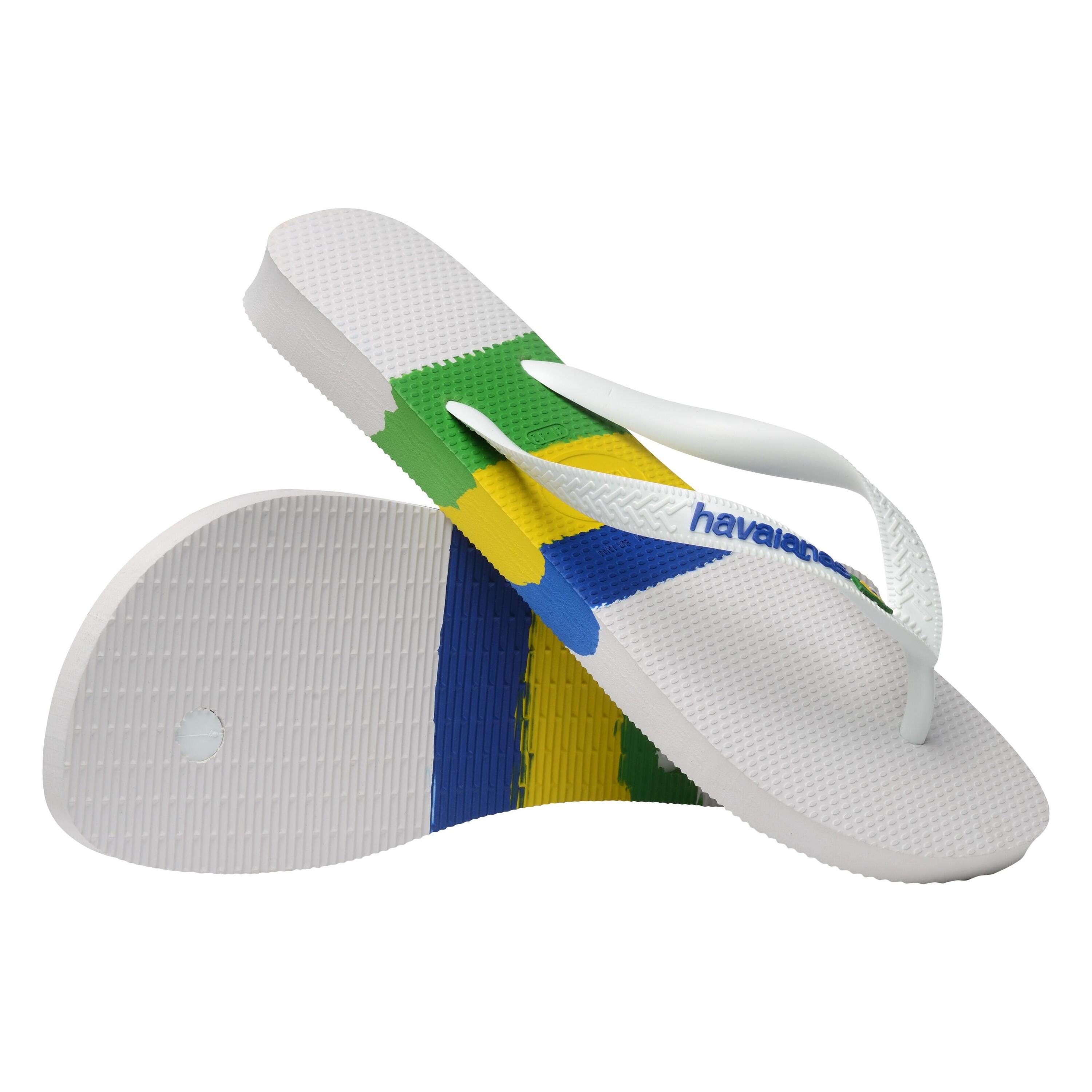 Chinelos Havaianas Modelo Brasil Tech Cor Branco 4/5