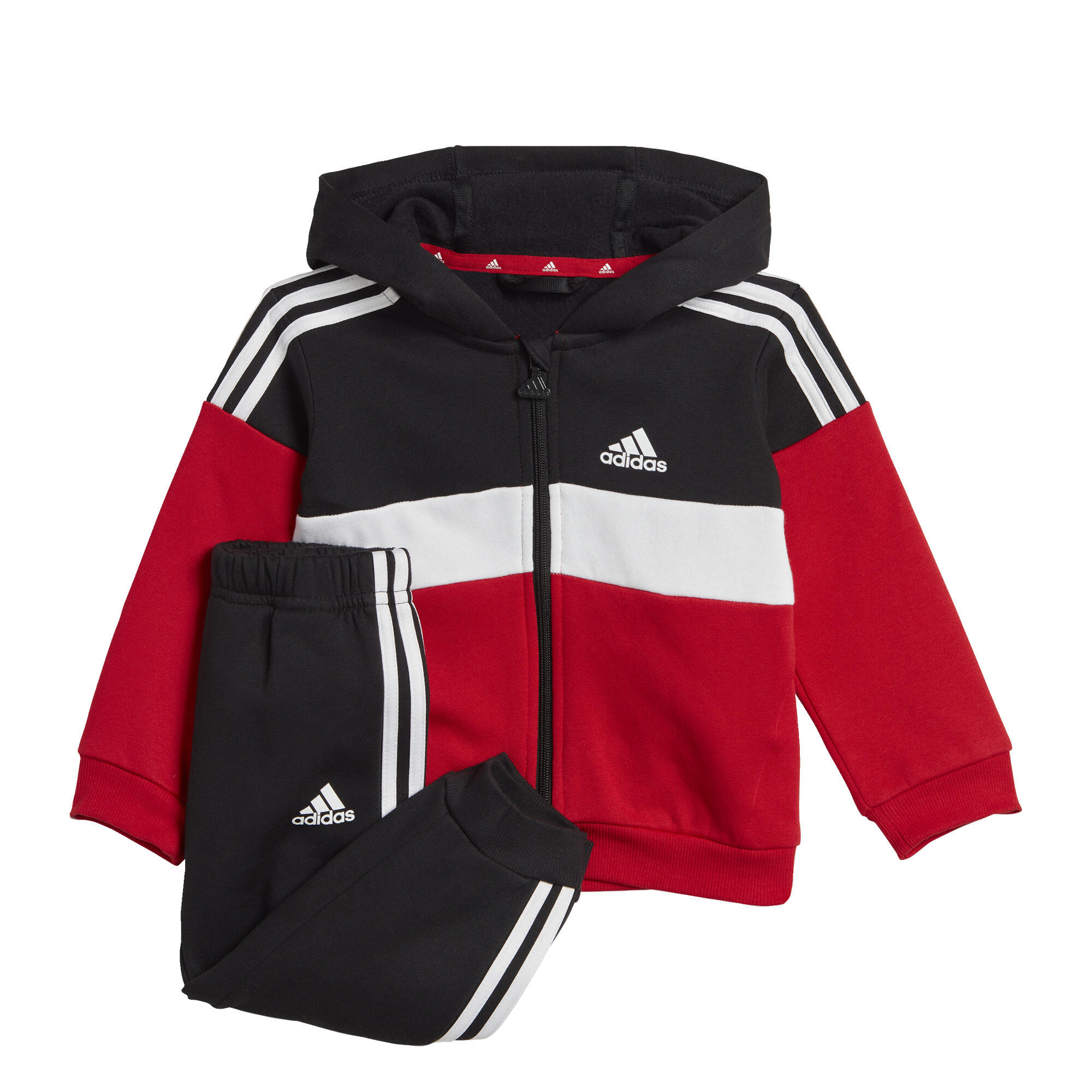 Tiberio 3-Stripes Colorblock Fleece Track Suit Kids 1/5