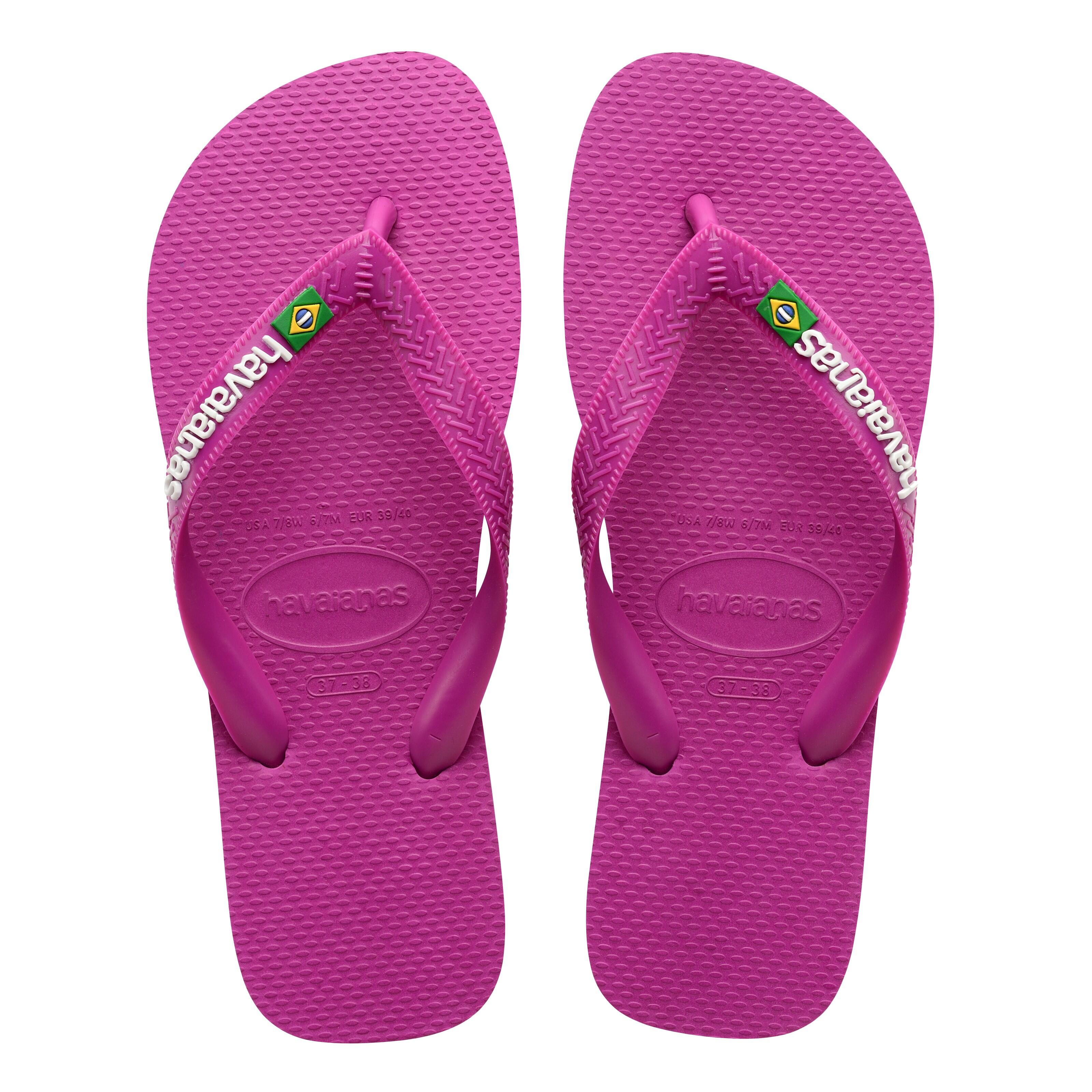 Havaianas - Tong Enfant À Enfiler Havaianas Brasil Logo - Enfant - Tongs - Rose - 27 - Decathlon