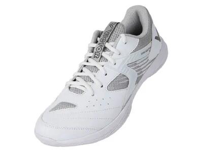 Schoenen - badminton - heren - lage schoen, stabiel, dempend - s35 a - wit/grijs