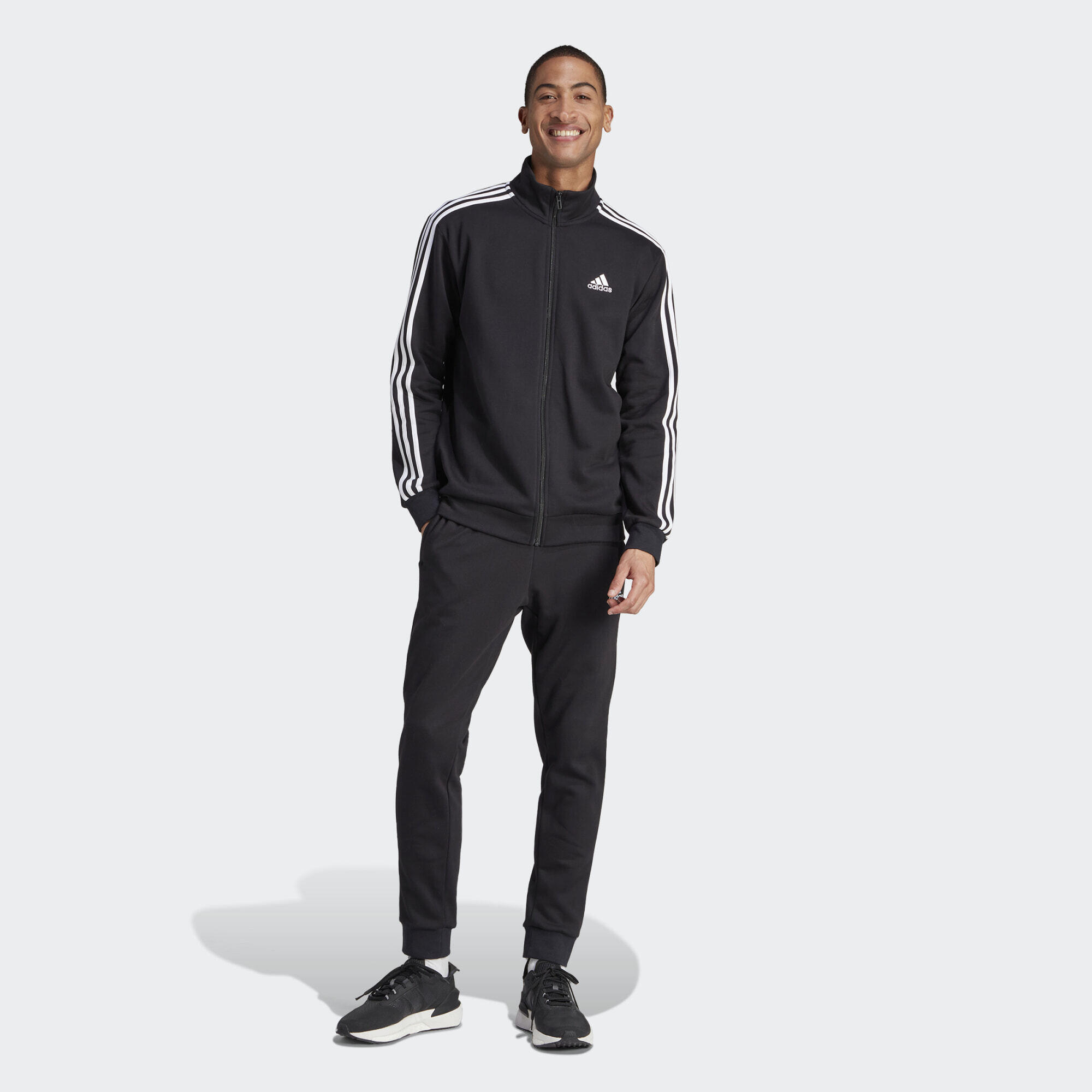 Adidas - Survêtement À 3 Bandes En Molleton Basic - Survêtement - Noir - 52 2xl - Decathlon