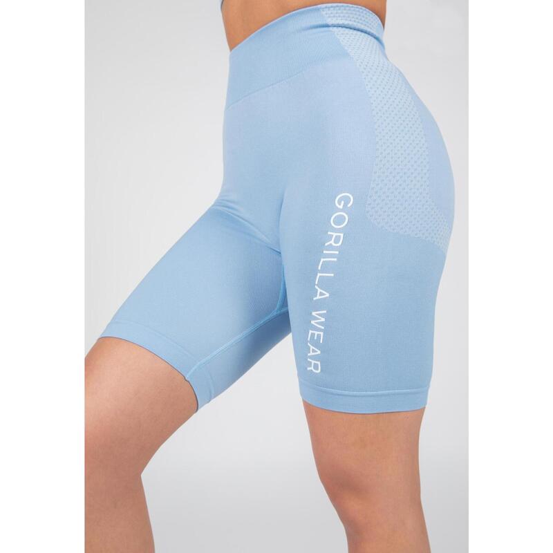 Gorilla Wear Selah Seamless Cycling Shorts - Lichtblauw - L/XL