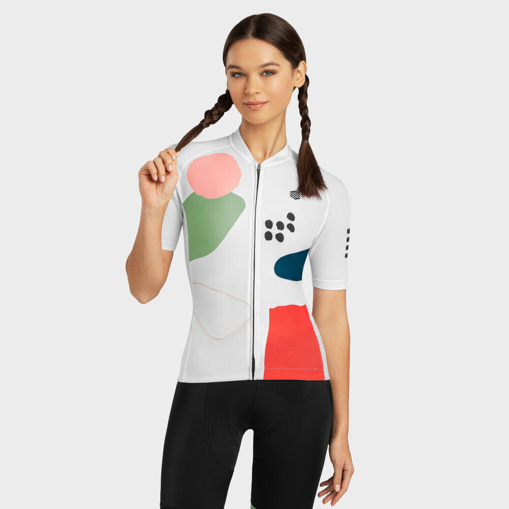 Maillot Manches Courtes Cyclisme Femme M2 Tulpen Blanc