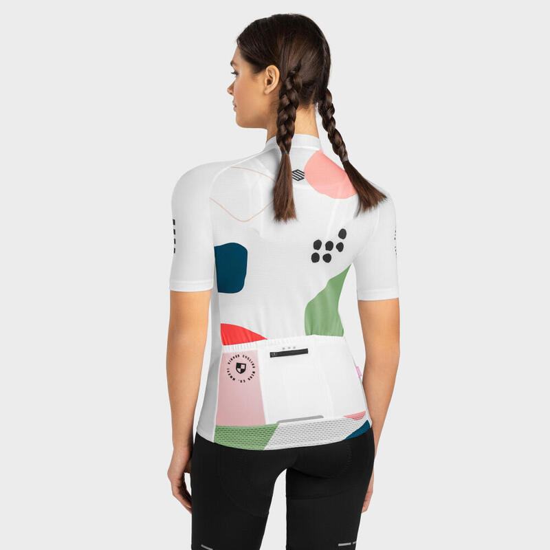 Maglia maniche corte Ciclismo Donna M2 Tulpen SIROKO Bianco