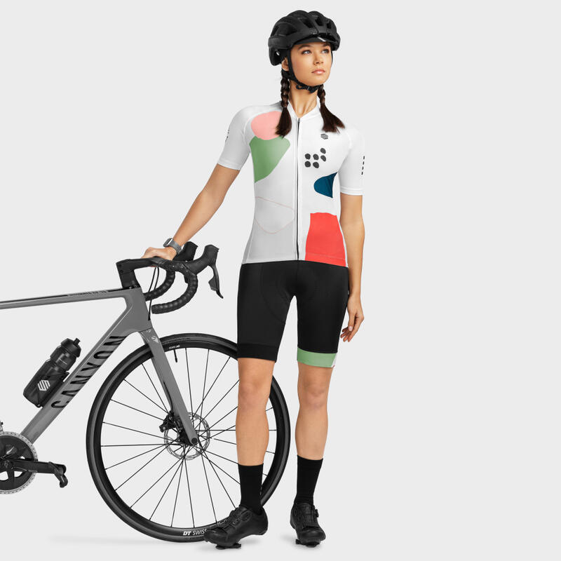 Maglia maniche corte Ciclismo SIROKO M2 Tulpen Bianco Donna