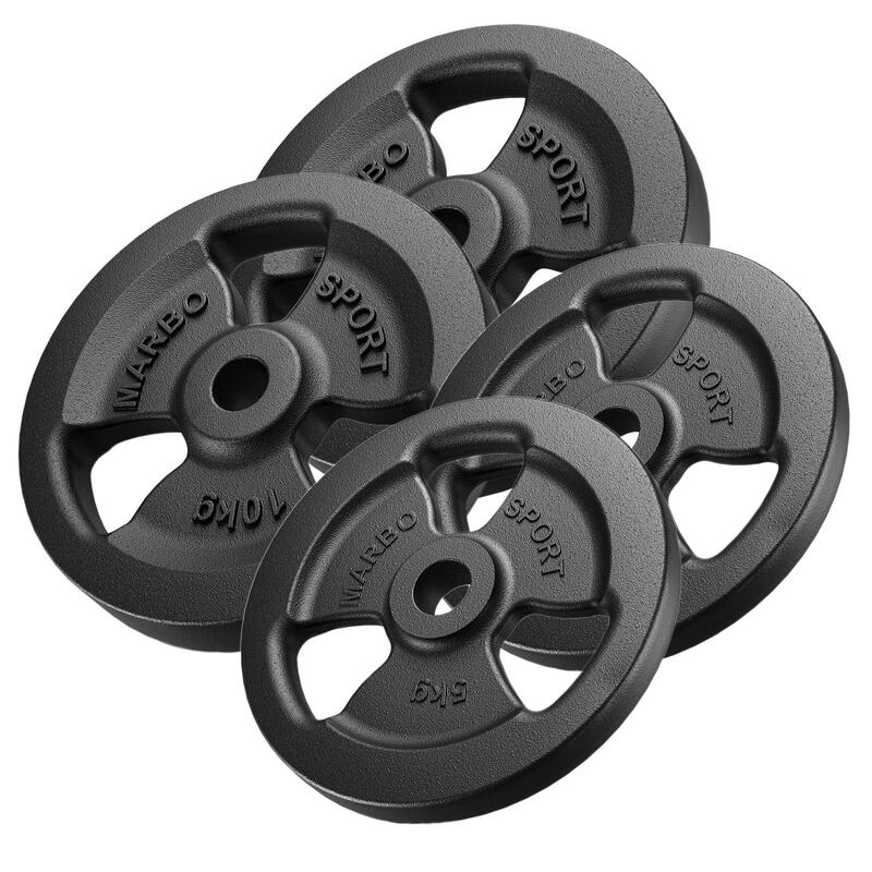 Tri-grip halterschijven van gietijzer ø31 mm Marbo Sport 30 kg