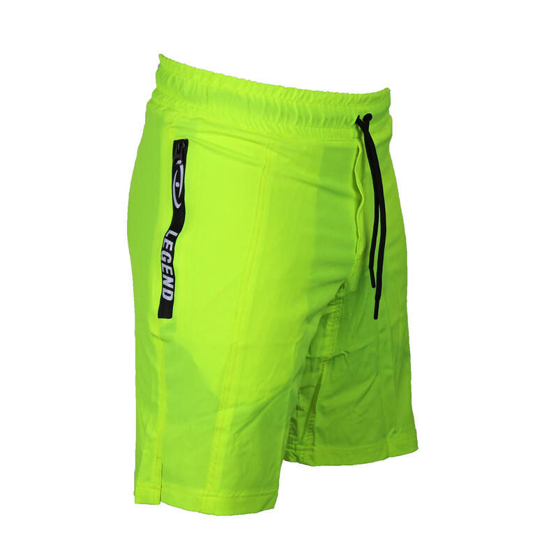 Short avec poches zippées Enfants/Adultes Polyester Vert Fluo