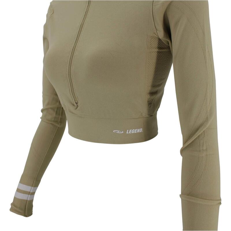 Sport top dames Khaki