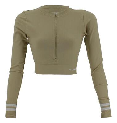 Sport top dames khaki