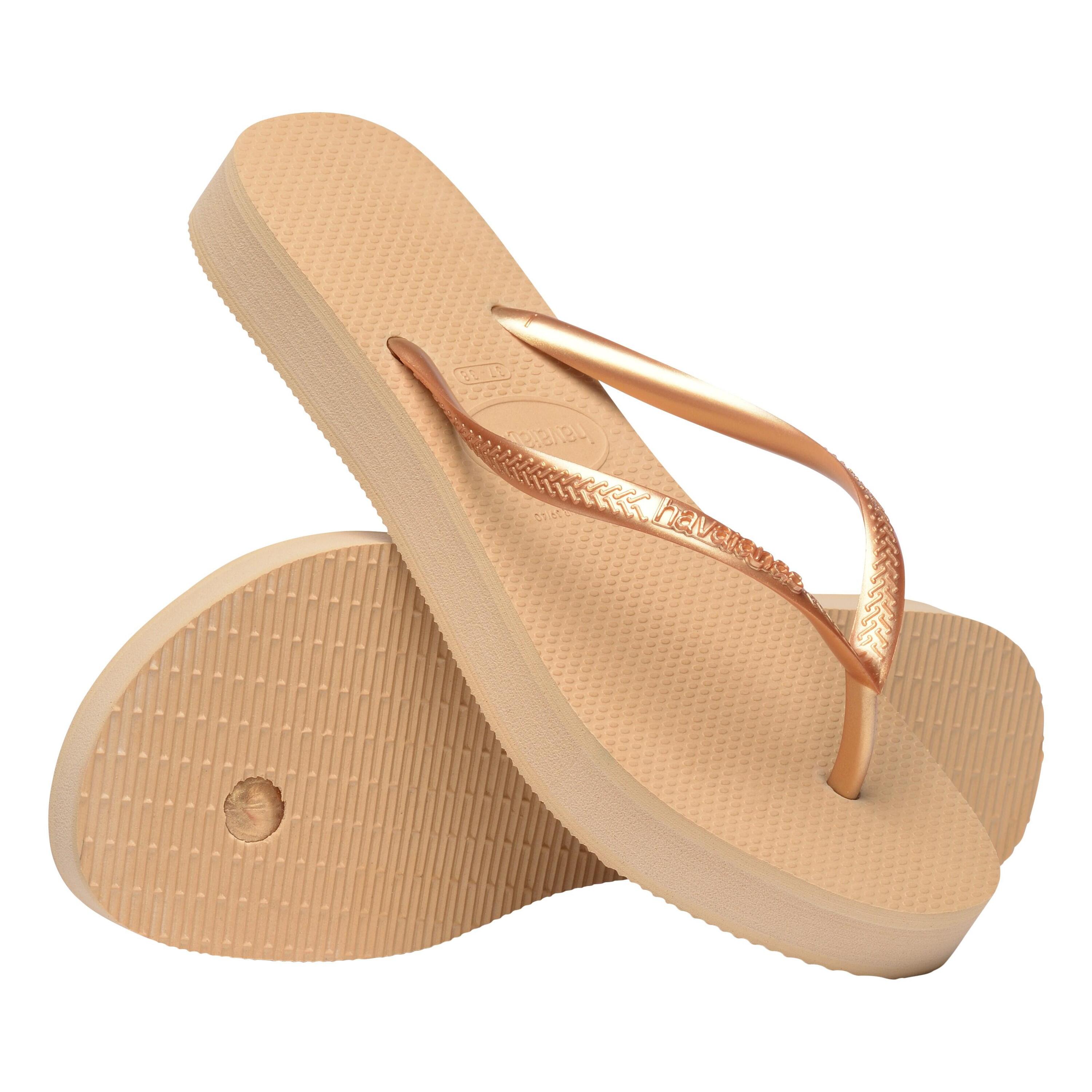 Infradito Havaianas Beige da Donna con Zeppa 5/5