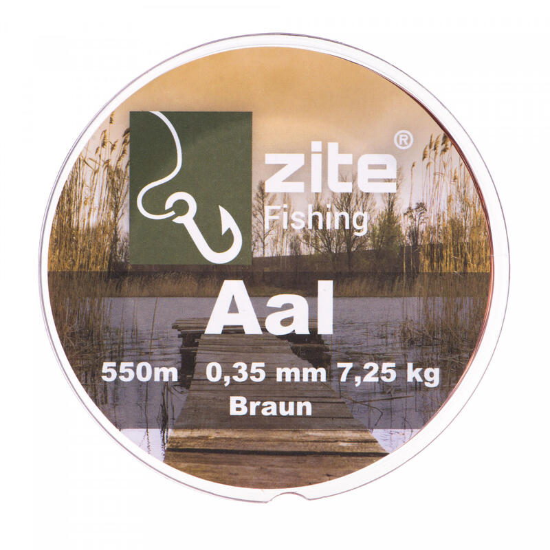 Aal Angelschnur Monofil Braun 0,35mm 550m Spule