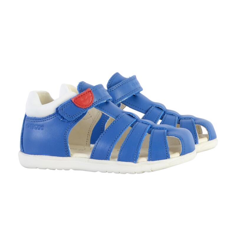 Sandale Plate Cuir Geox Enfant Macchia