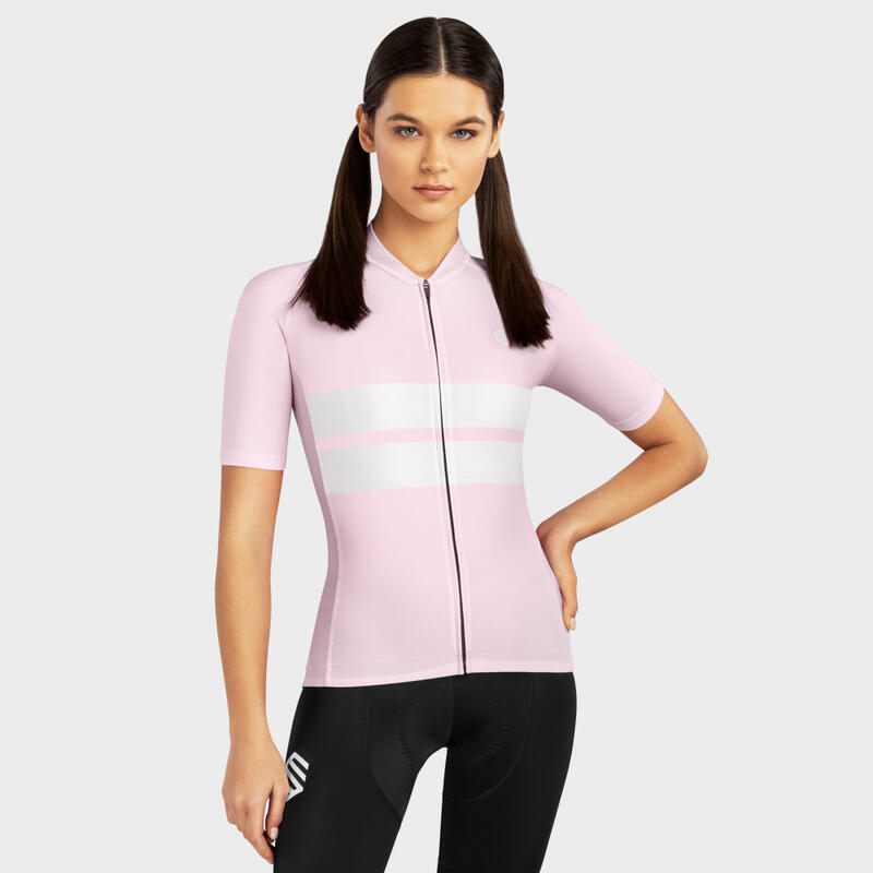 Maglia maniche corte Ciclismo SIROKO M2 Dalsnibba Rosa Bubblegum Donna