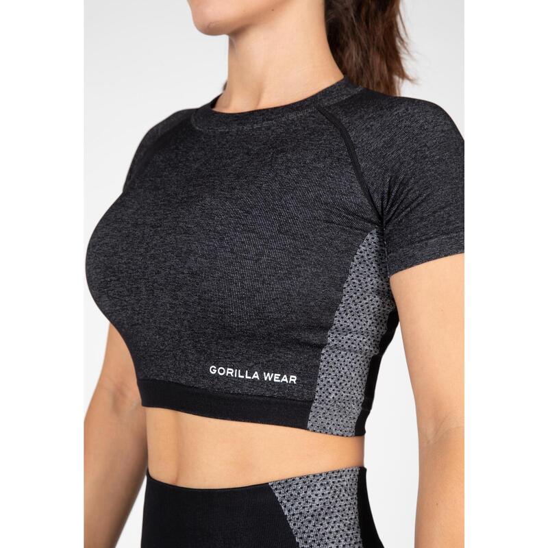 Gorilla Wear Selah Seamless Crop Top - Zwart - L/XL