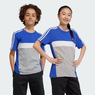 Tiberio 3-stripes colorblock katoenen t-shirt kids