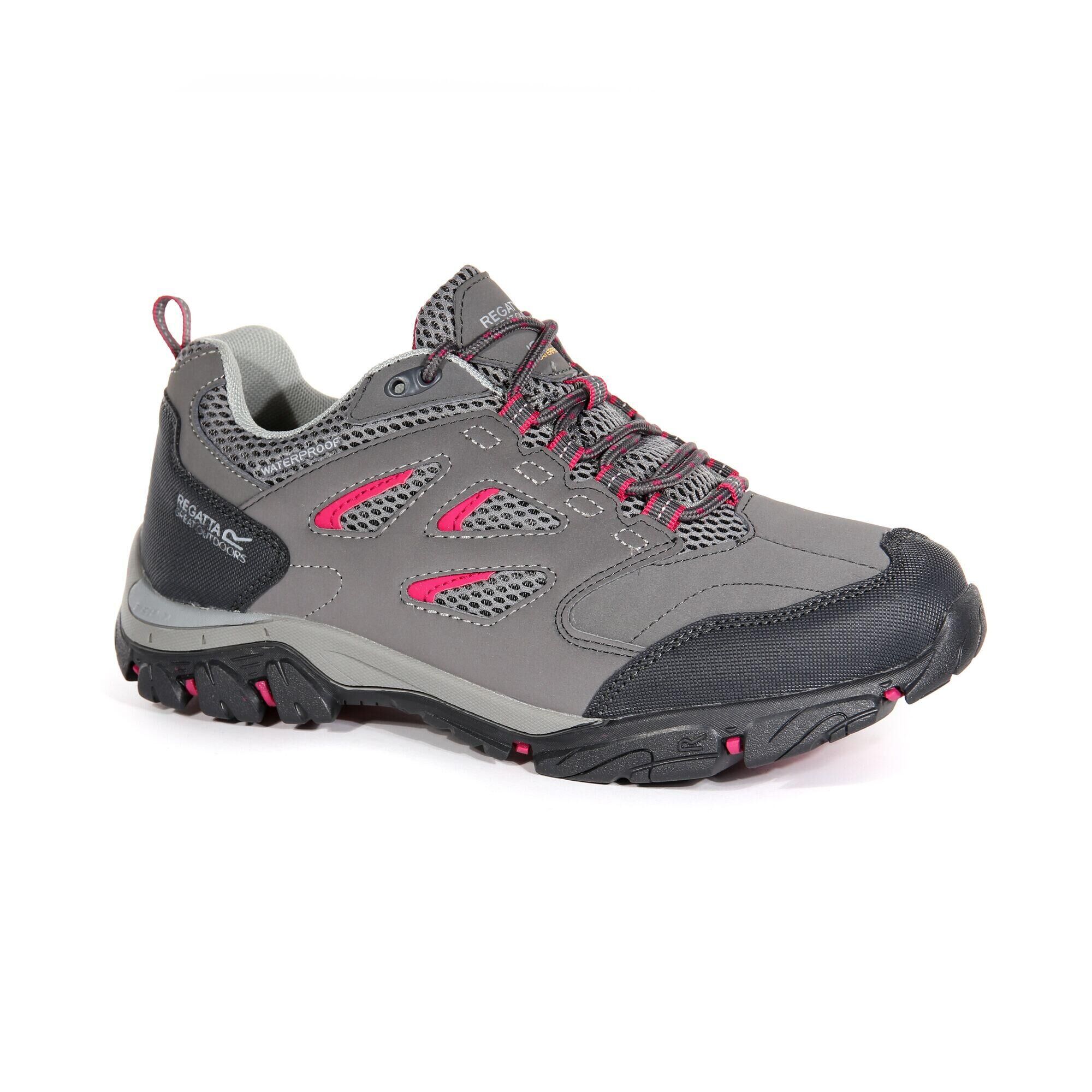 REGATTA Lady Holcombe IEP Low Women's Hiking Boots - Steel Grey / Pink