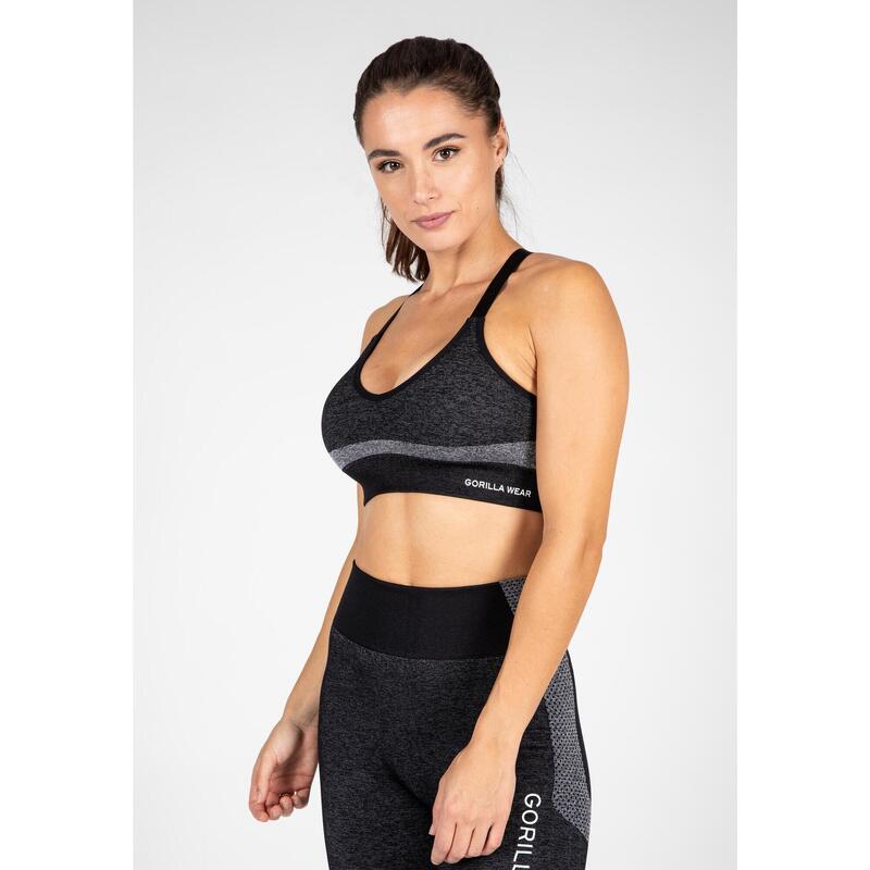 Sujetador Deportivo Algodón Crop Top Yoga Gris » ALMAmarket