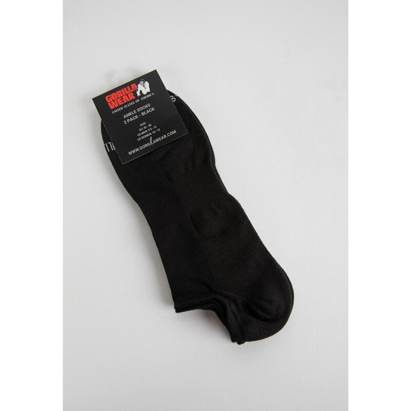 Ankle Socks 2-Pack - Black - EU 35-38