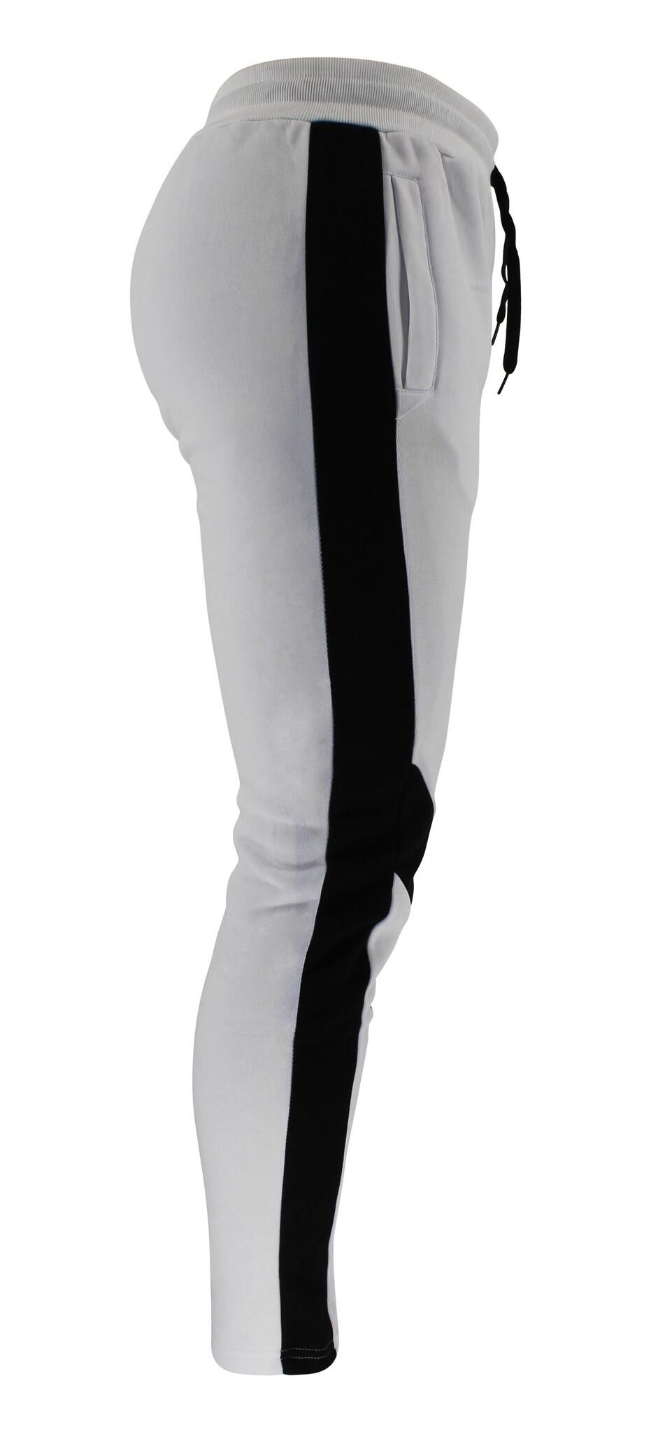 Joggingbroek dames/heren Wit Fleece Fitness en Hardlopen 2/5