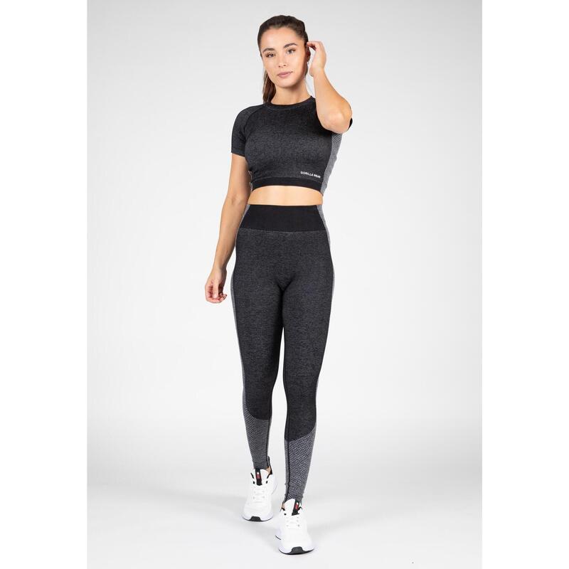 Gorilla Wear Selah Seamless Crop Top - Zwart - M/L