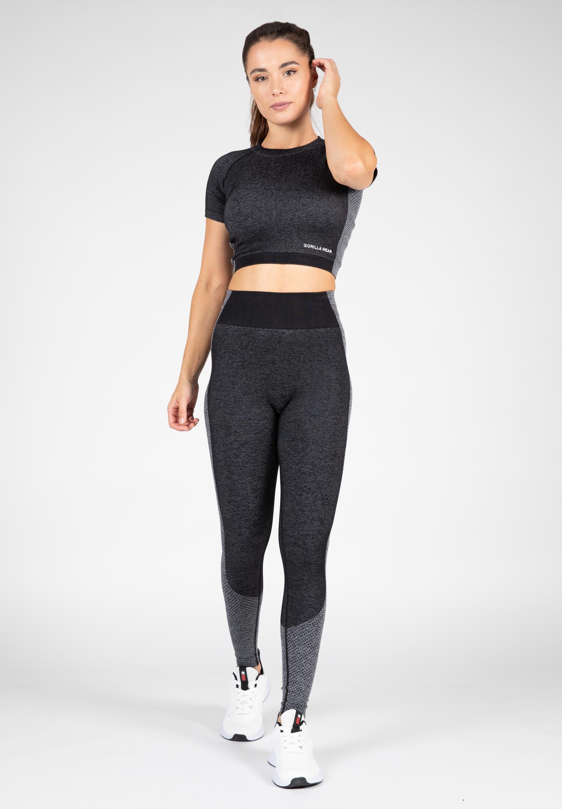 Selah Nahtlos Crop-Top - Schwarz 3/6