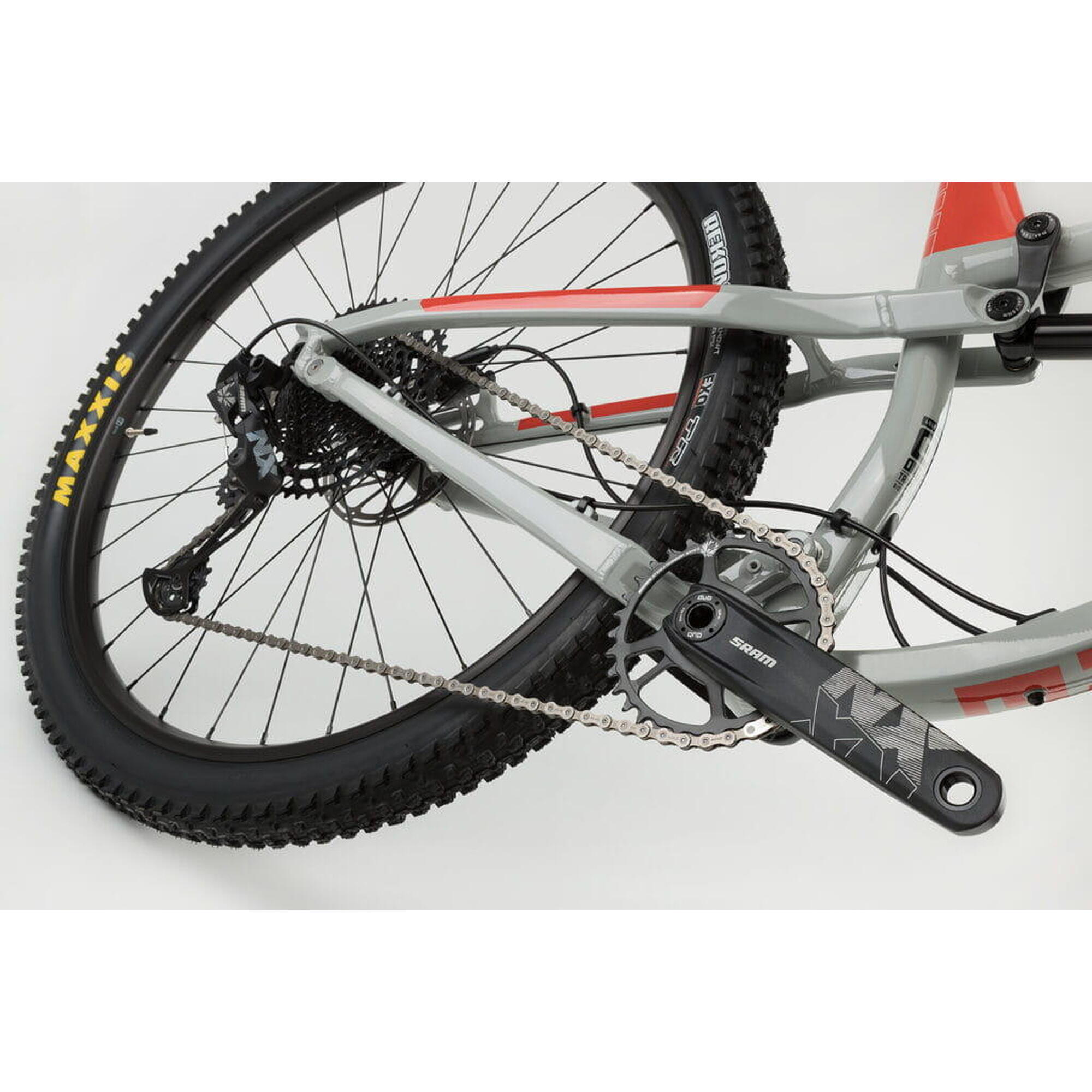 Bicicleta Enduro OMG EVO 29 pulgadas Trail Gris Rojo Decathlon