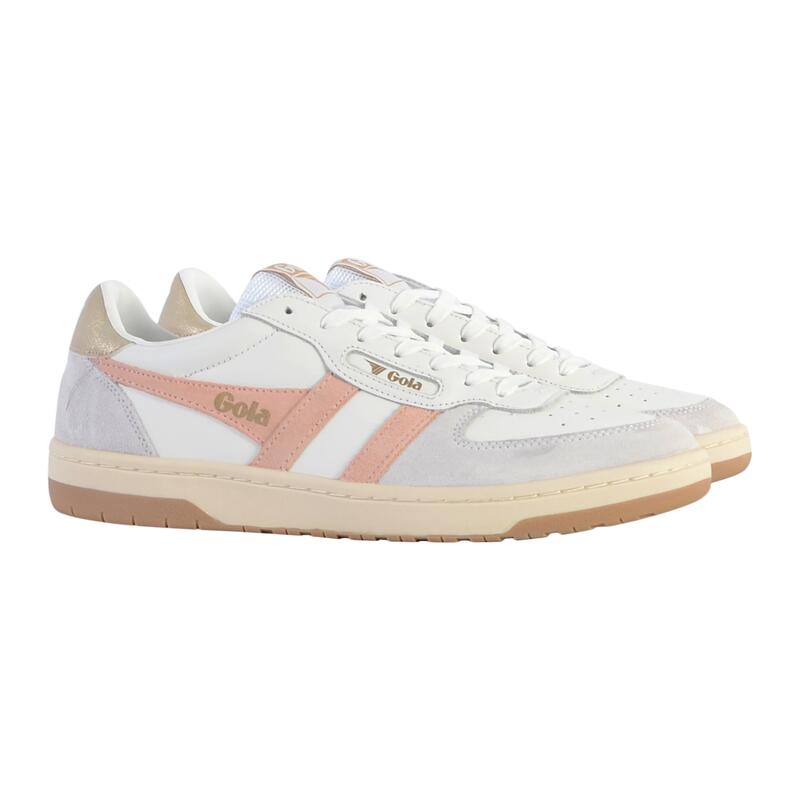 Basket Plate Cuir Gola Hawk - Femme