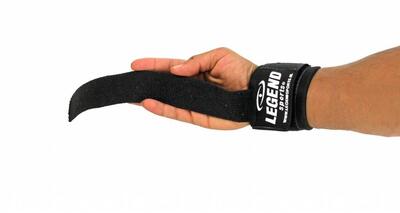 Fitness straps heren/dames zwart power grip - voor zware lifts - wristwrap tech