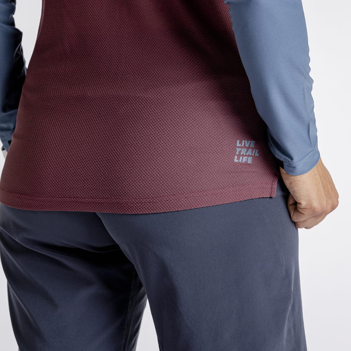 Flow XTG - Henley a maniche lunghe da donna - Uvetta / Navy 6/7