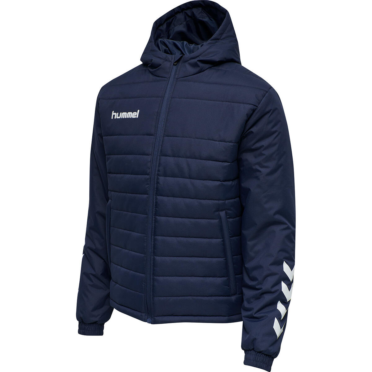 Short bench jacket for men, great for football, in marine 4/7