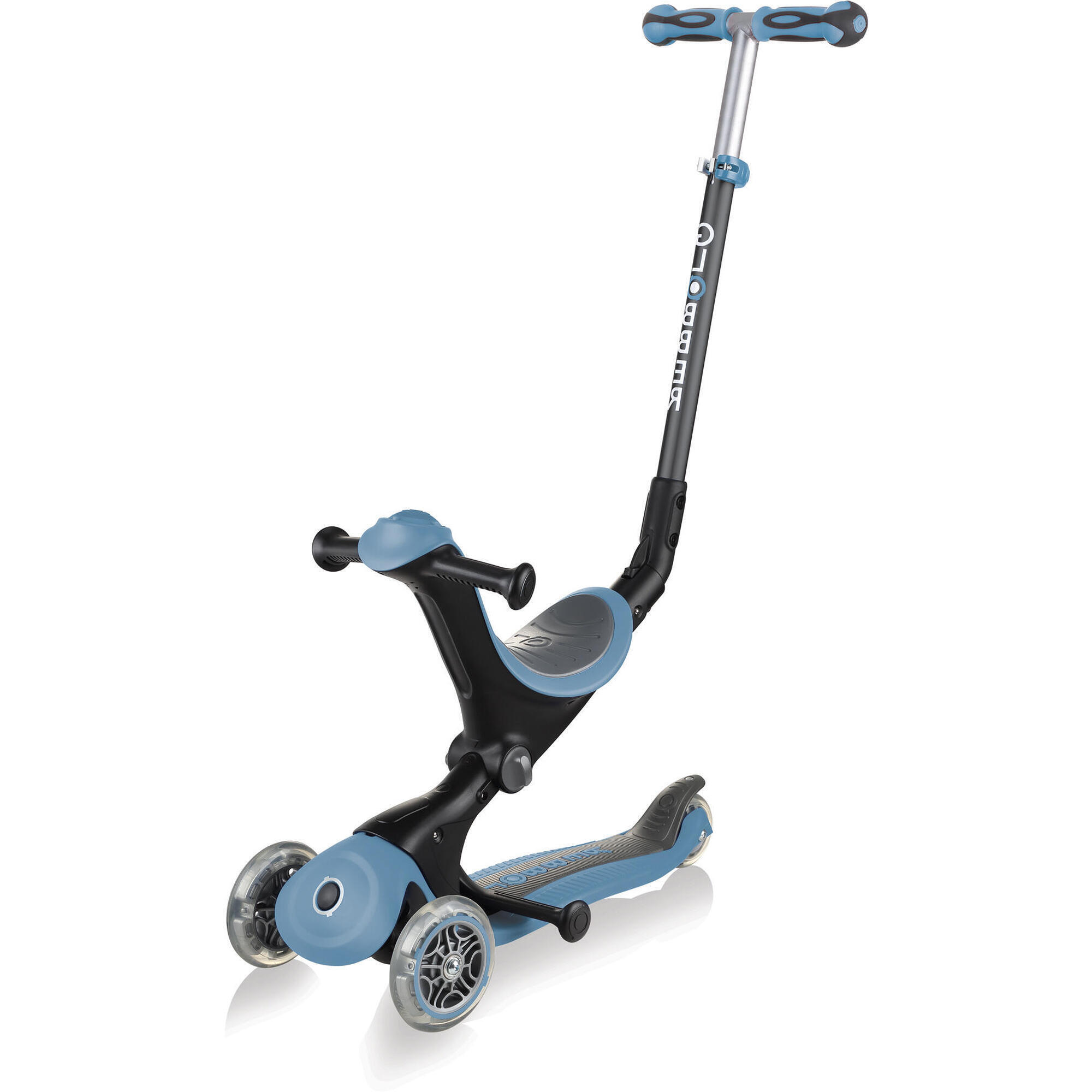Globber Go Up scooter pour enfants "4 in 1" Deluxe en bleu pastel 1/5